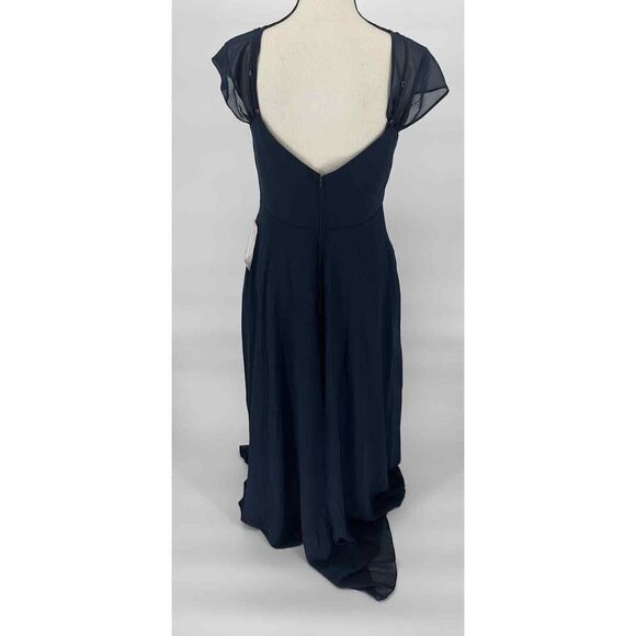 Birdy Grey women's Convertible Dress‎ Devin Chiffon Navy Size Medium - Picture 12 of 16